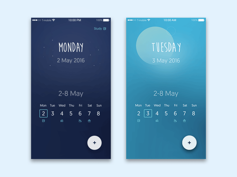 Weekly Calendar App UI EpicPxls