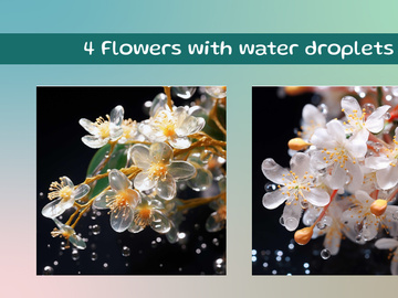 Flowers with water droplets