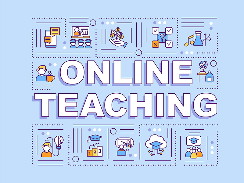 Online teaching word concepts banner by bsd studio ~ EpicPxls
