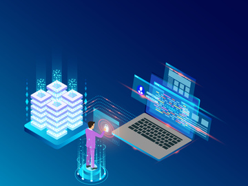 Isometric Data Technology Icon