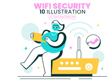 10 WiFi Security Wireless Technology Illustration