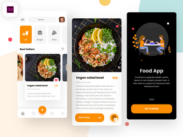 Food delivery Dark Theme UI