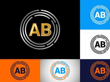 Initial Letter A B Logo Design Vector Template. Graphic Alphabet Symbol For Corporate Business Identity