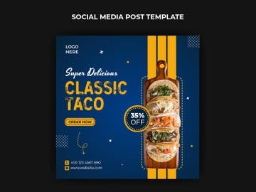 Food social media post template