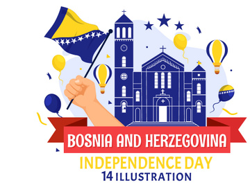 14 Bosnia and Herzegovina Independence Day Illustration