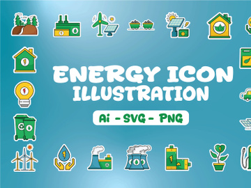 Energi Icon Illustration