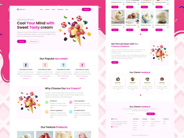 Ice Cream Landing Page Concept