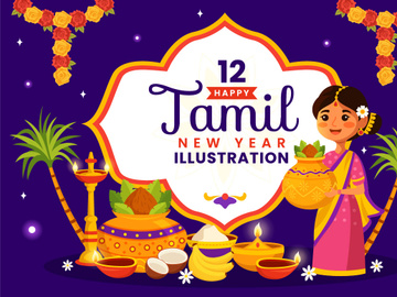 12 Happy Tamil New Year Illustration