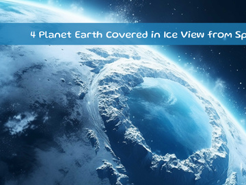 Planet Earth Covered in Ice View from Space