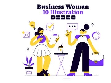 10 Business Woman Illustration