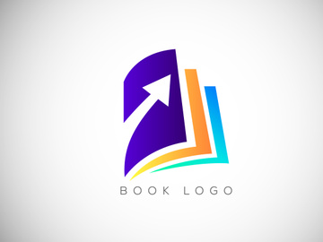 Creative Book Concept Logo Design Template, Education Logo