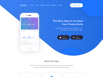 UIXREX App Landing Page