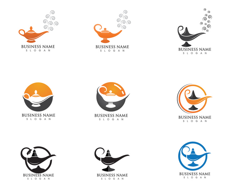 Magic lamp aladin vector logo by Upgraphic ~ EpicPxls