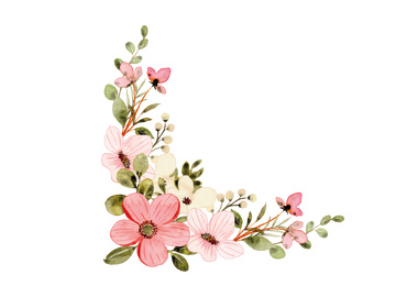 Vector Flower Watercolor Illustration