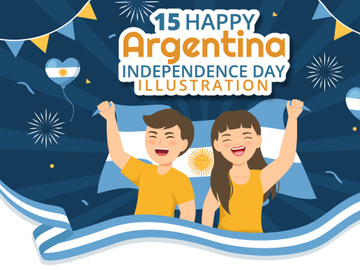 15 Happy Argentina Independence Day Illustration