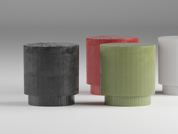 Fluted Nightstand 3D Model