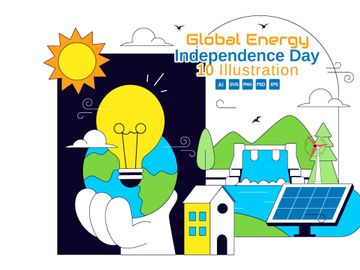 10 Global Energy Independence Day Illustration