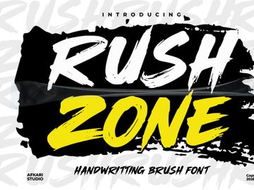 Rush Zone - Handwritting Brush Font