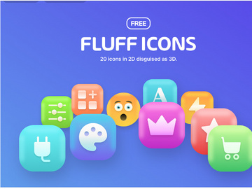 FLUFF 3D ICONS - FREE 😋