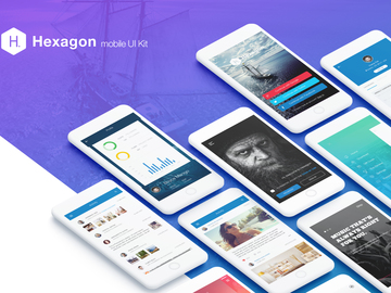 Hexagon Mobile UI Kit