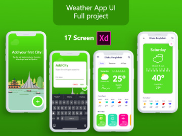 Weather App UI Design full project.