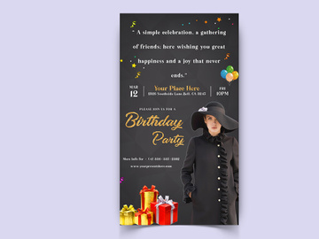 Birthday Party Social Media Post Template