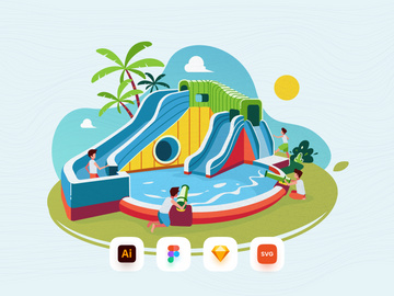 Swimming Pool Illustration 🤿