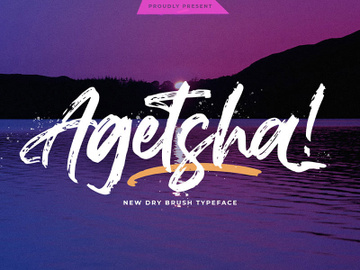 Agethsa - Textured Brush Font