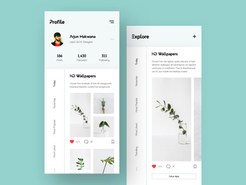 Discover Social Profile - Light Theme