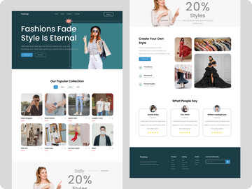 Preshop - Fashion landing page design