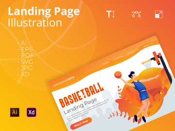 Basketball - Landing Page Illustration