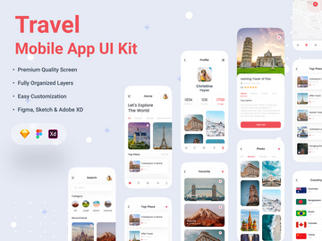 Travel Mobile App UI kit