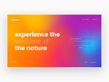 Explore - Login Screen