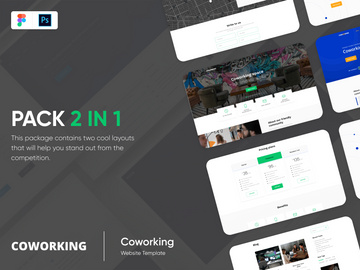 Template Design Site Coworing Psd Figma
