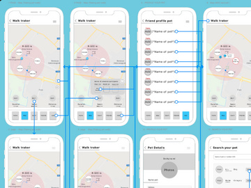 Mobile applications for walking with a pet