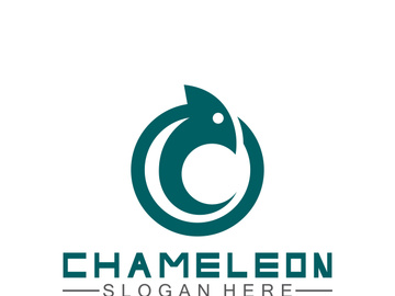 Chameleon logo design template. Vector illustration