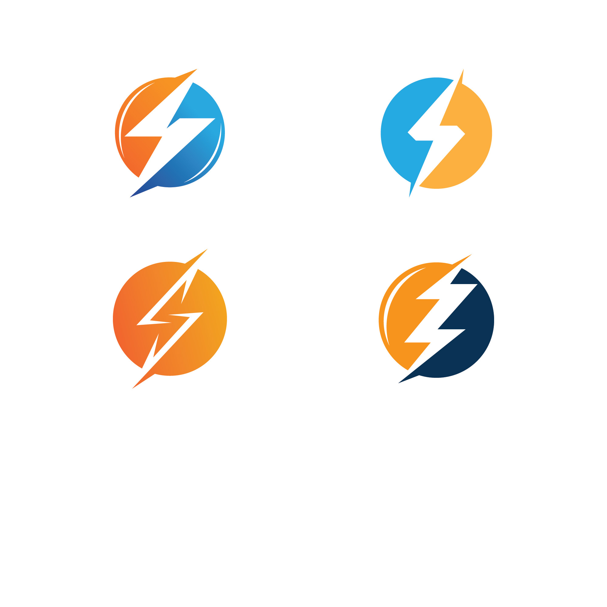 Lightning , Flash logo Template vector icon