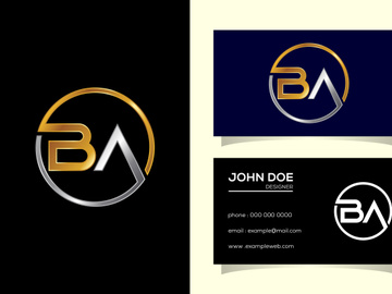 Initial Letter B A Logo Design Vector. Graphic Alphabet Symbol For Corporate Business Identity