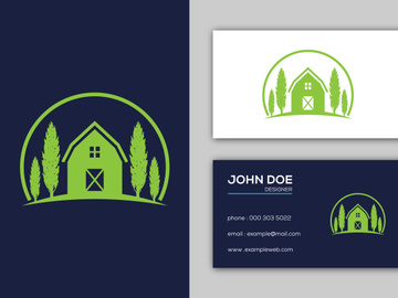 Farm House concept logo. Label for natural farm products