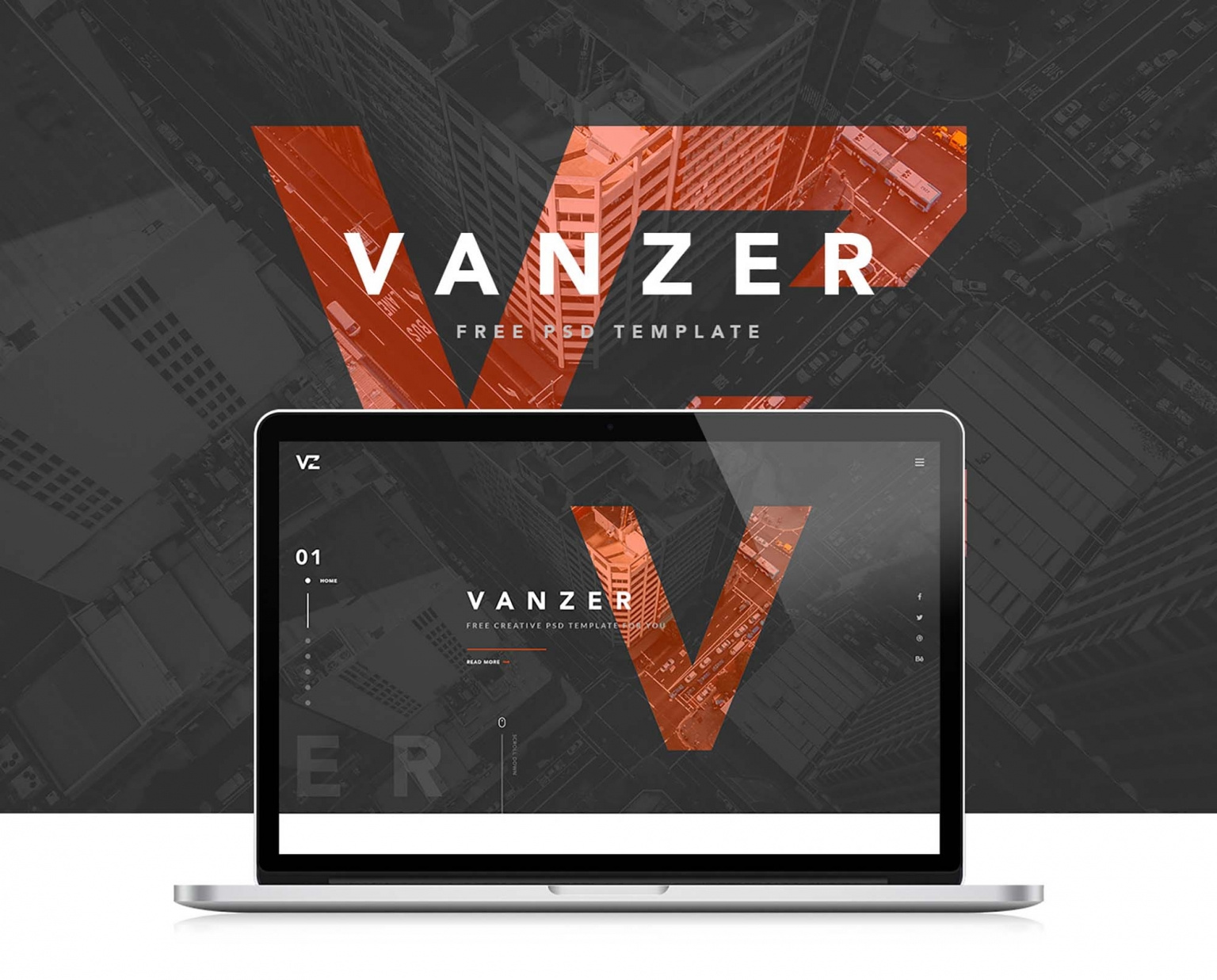 Vanzer - 组合网站 (免费PSD)(Vanzer - Portfolio Website (Free PSD))插图