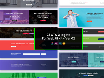 23 Call To Action Widgets for Web UI Kit Ver-02