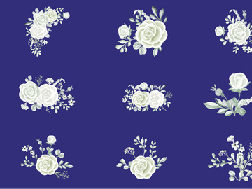 Vector Flower Watercolor Illustration