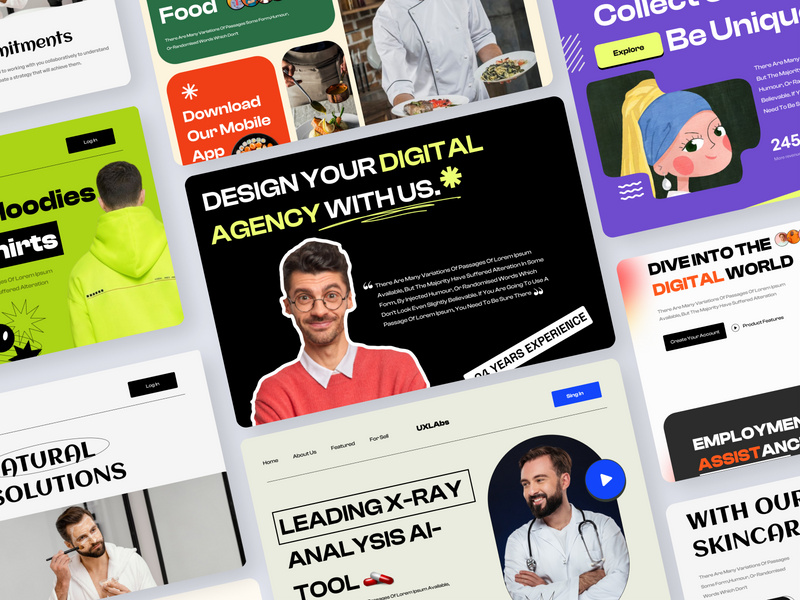 Free UI - Website Hero UI Designs by UX Lab ~ EpicPxls