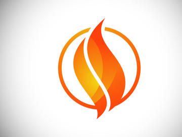 Fire Flame Logo design vector template. Elegant Bonfire Logotype Fire Logo concept icon.