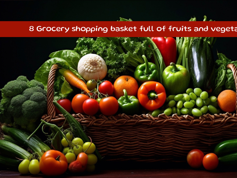Grocery shopping basket full of fruits and vegetables by ~ EpicPxls