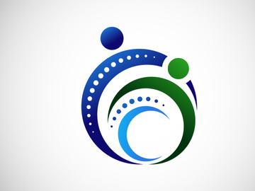 Creative Medical Chiropractic Concept Logo Design Template