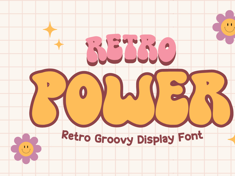 Retro Power - Groovy Retro Display Font by Minimalist Eyes ~ EpicPxls