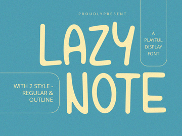 Lazy Note - Display Font