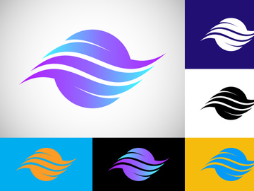 Air conditioner logo sign symbol. Hot and cold symbol