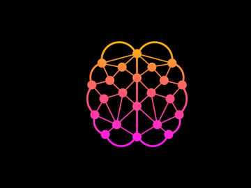 Modern and simple logo design for a brain, Brain logo icon sign symbol.